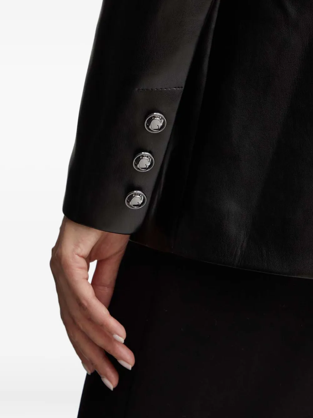 Guess Usa Single-breasted Notch-lapel Blazer In Black