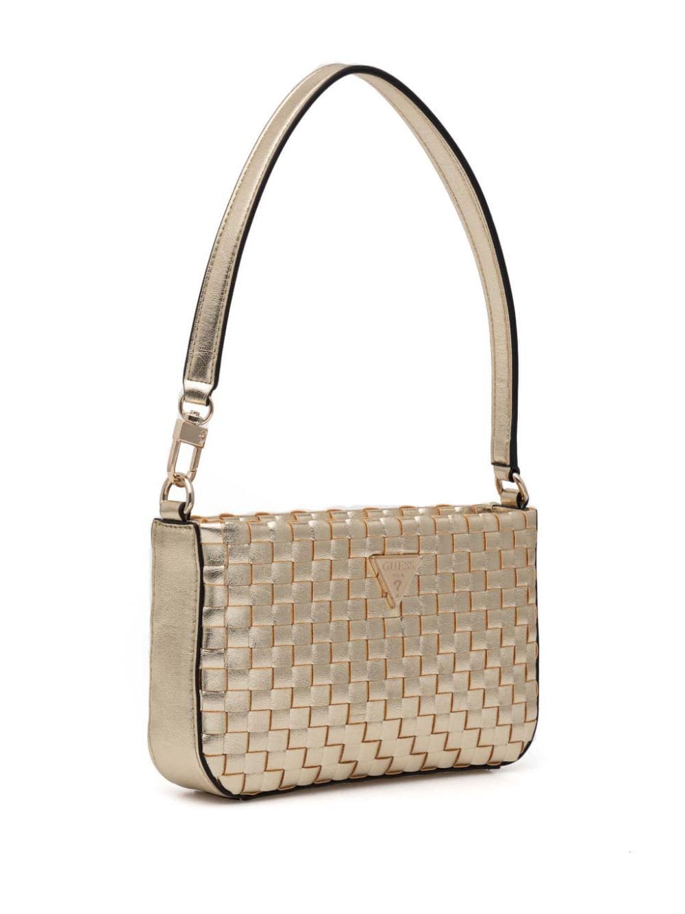 Shop Guess Usa Twiller Shoulder Bag In Gold