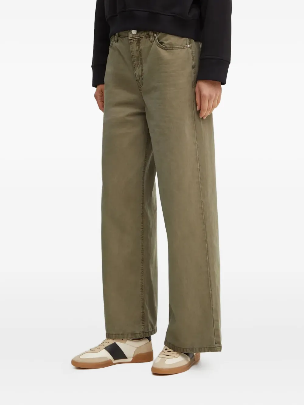 Guess Usa Logo-detail Denim Jeans In Green