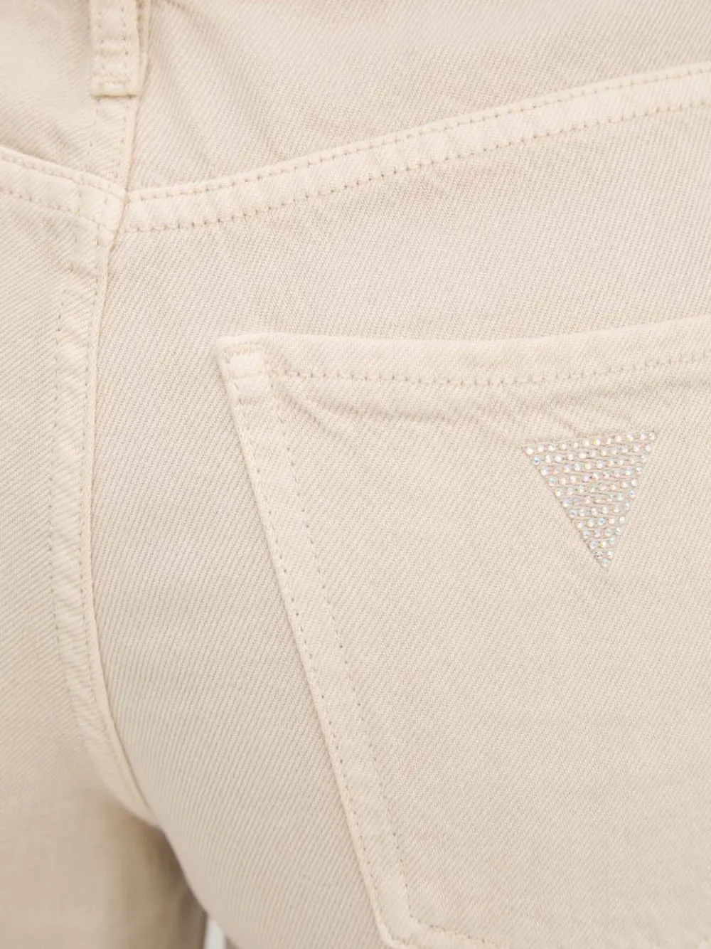 Guess Usa Rhinestone Embellished Jeans In Neutral