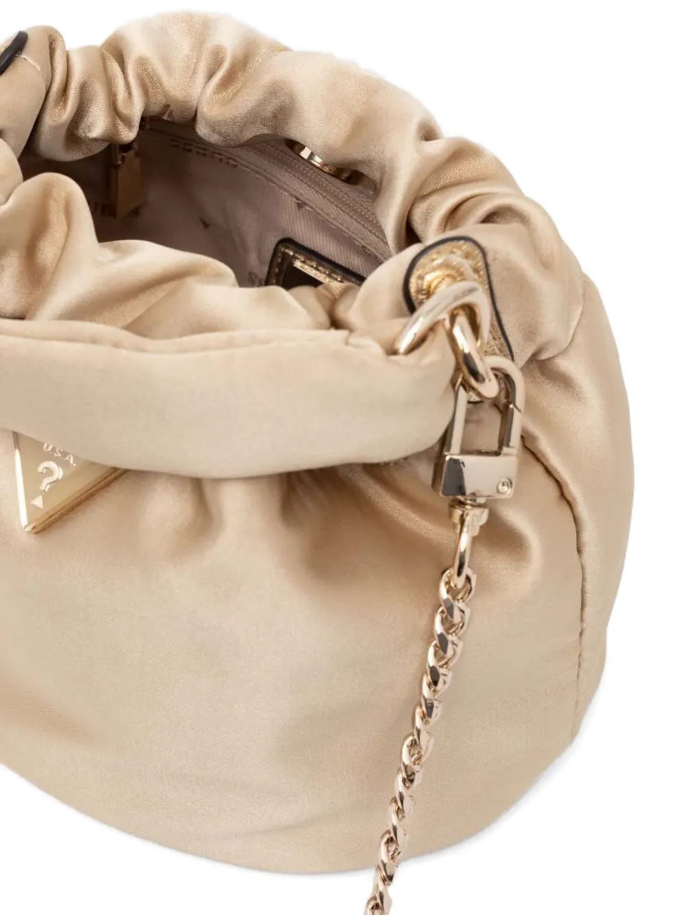 GUESS USA Satijnen bucket-tas Goud
