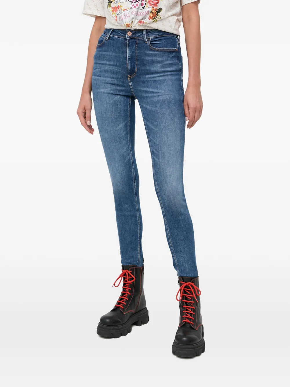 GUESS USA Jeans skinny con cinque tasche 1981 - Blu