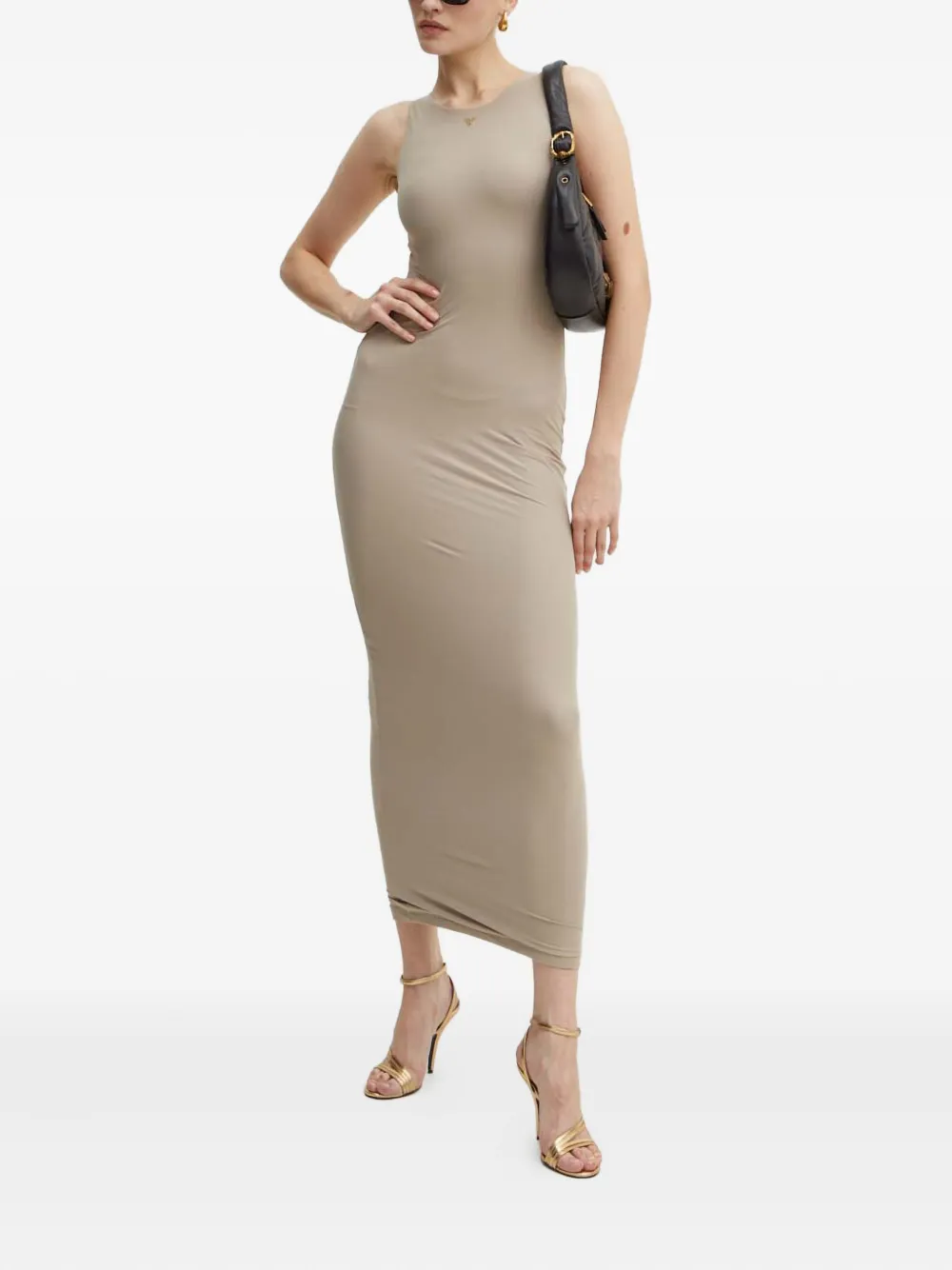 GUESS USA triangle-embellished sleeveless maxi dress | Neutrals | Image 1