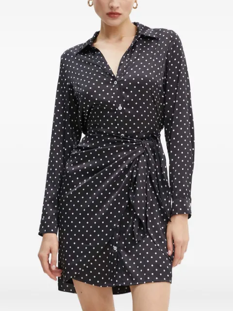 GUESS USA polka-dot tie mini dress