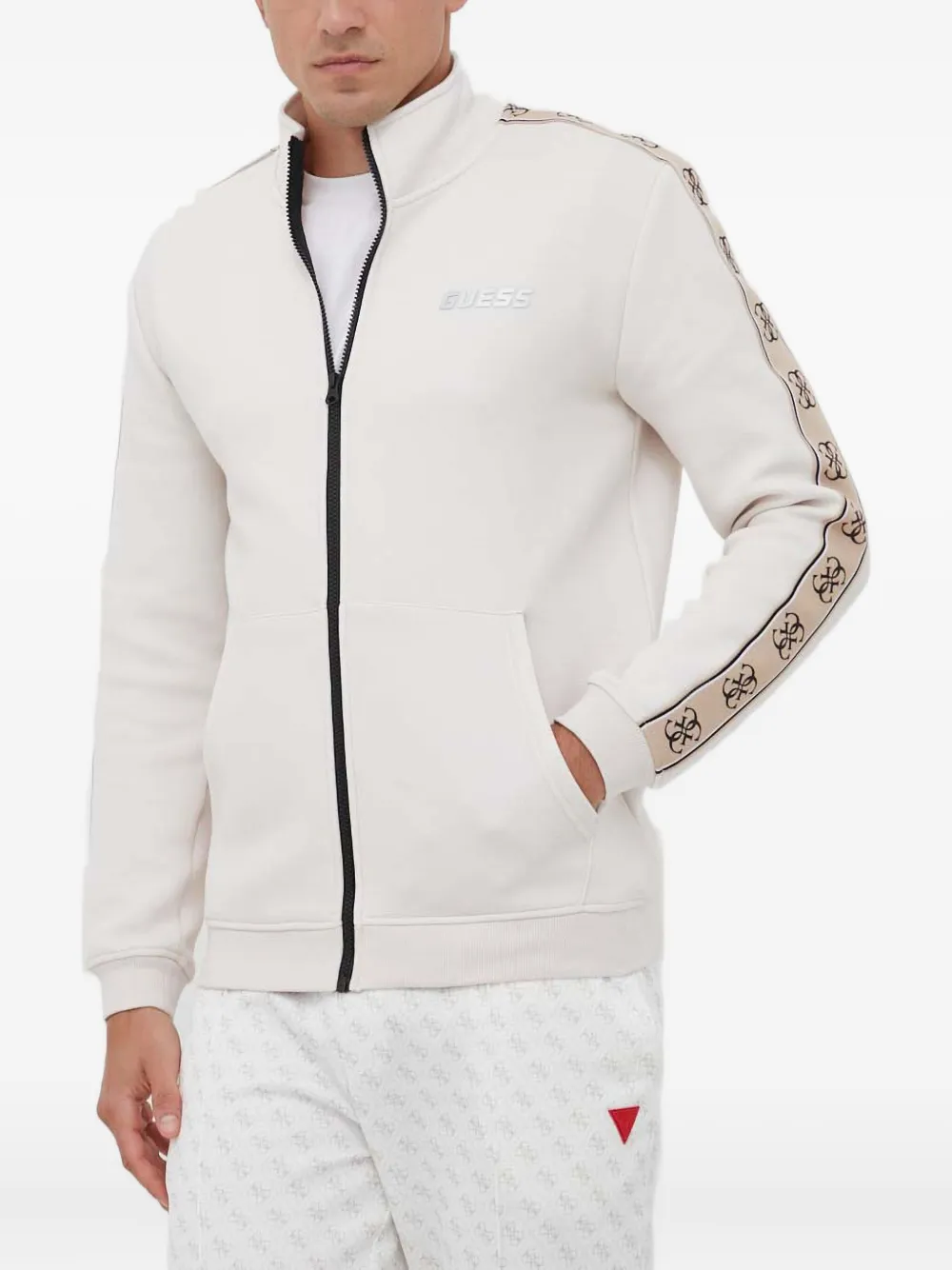 GUESS USA sweat à bande logo | tons neutres | Image 1