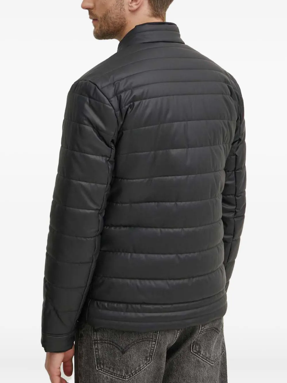  Guess Usa Quilted Zip Jacket - Black 