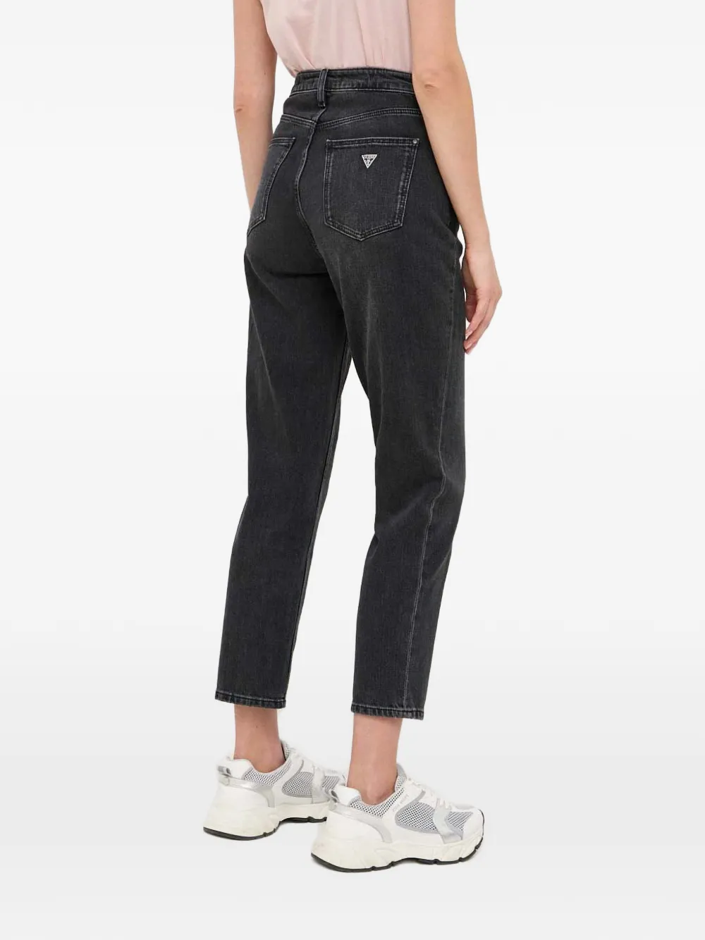 GUESS USA Regular-fit jeans met logopatch en vijf zakken Zwart