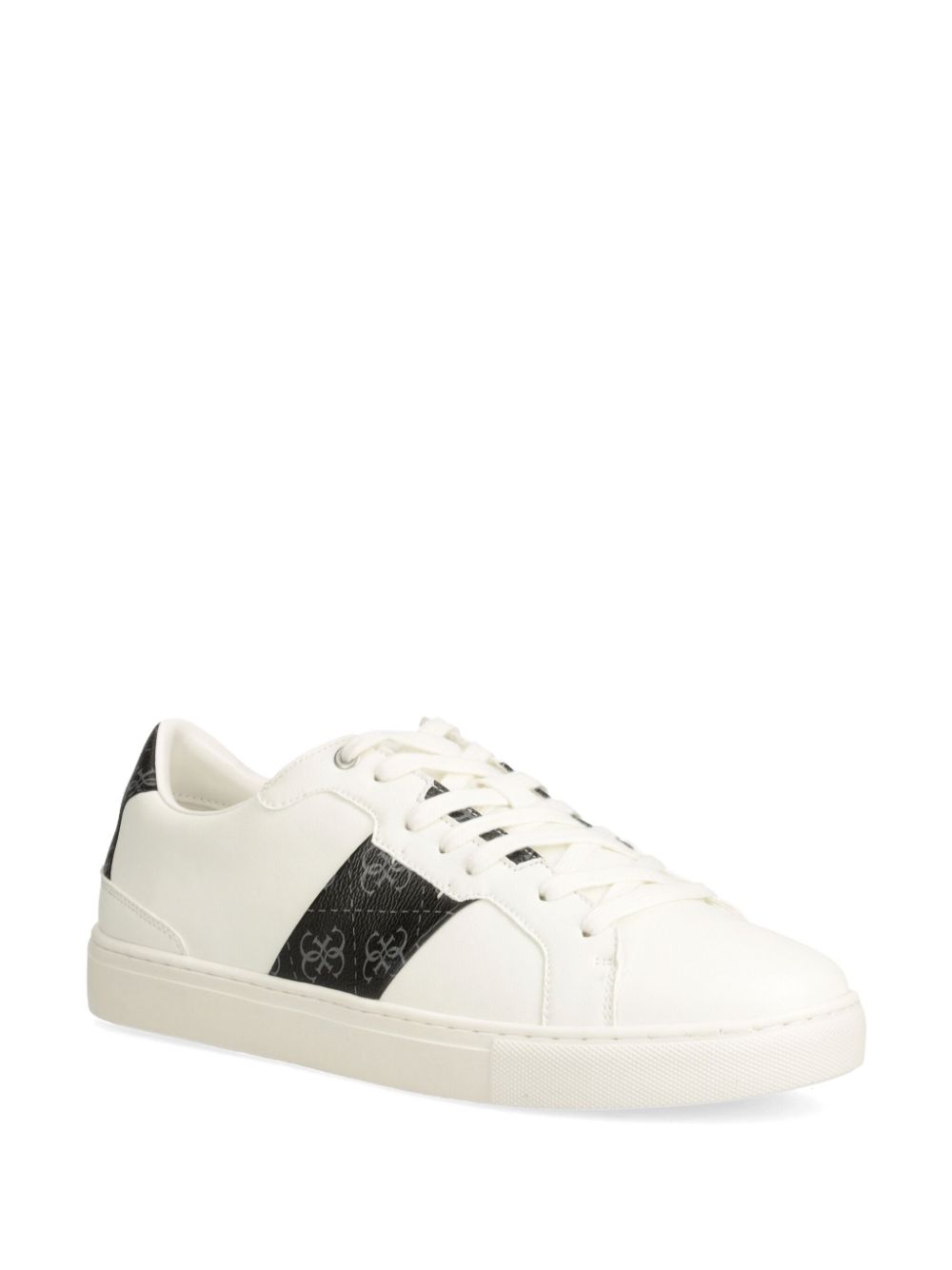 GUESS USA monogram-panel sneakers - Wit