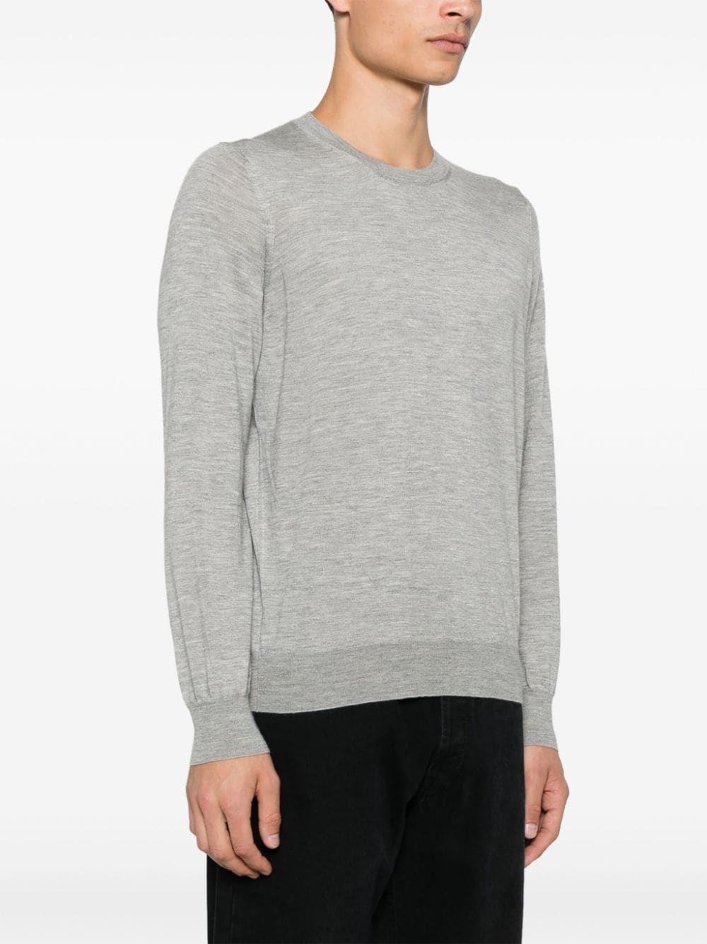 Shop Brunello Cucinelli Fine-knit Sweater In Grey