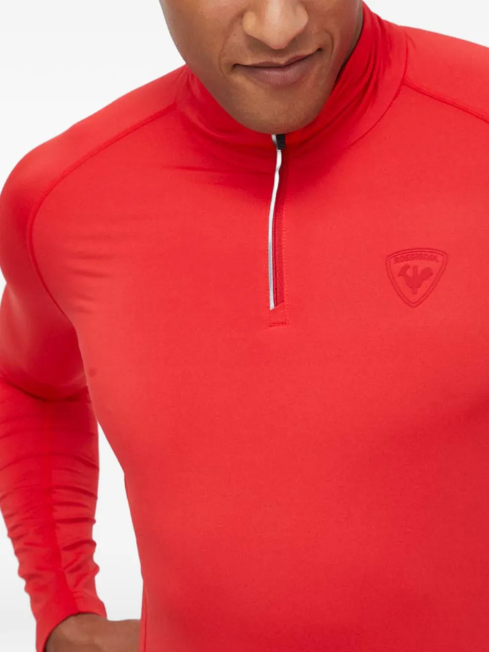 Half-Zip Turtleneck Top