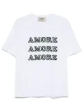 alessandro enriquez text-embroidered T-shirt - White