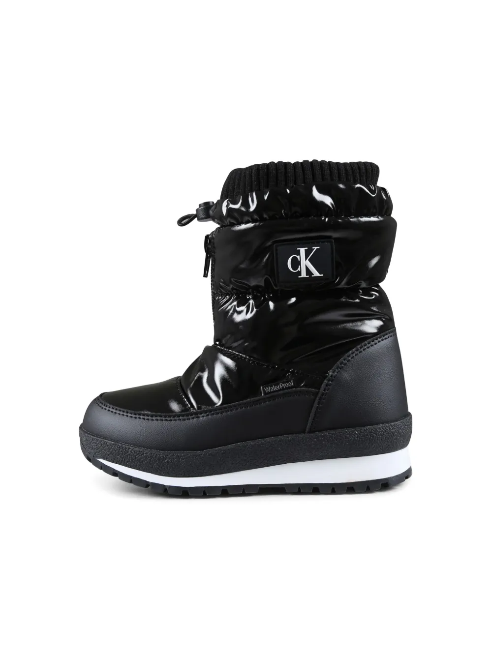Calvin Klein Kids logo-appliqué snow boots Black