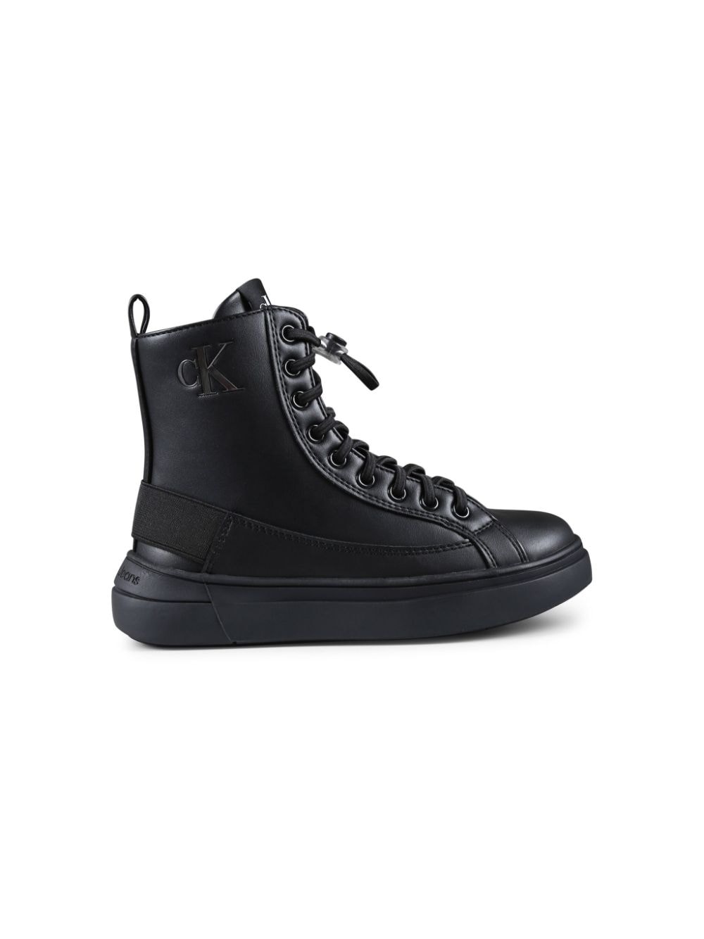 Shop Calvin Klein Logo-debossed Ankle Boots In Black