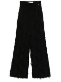 NISSA patterned-jacquard trousers - Black
