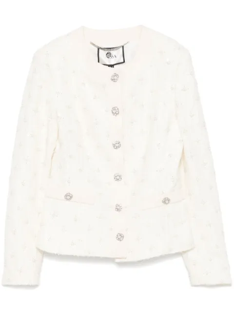 NISSA embroidered jacquard jacket
