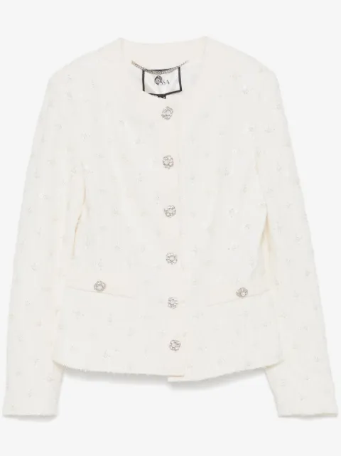 NISSA embroidered jacquard jacket