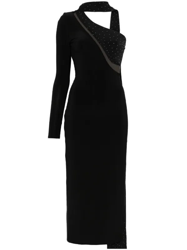 Nissa Crystal-embellished Maxi Dress - Black