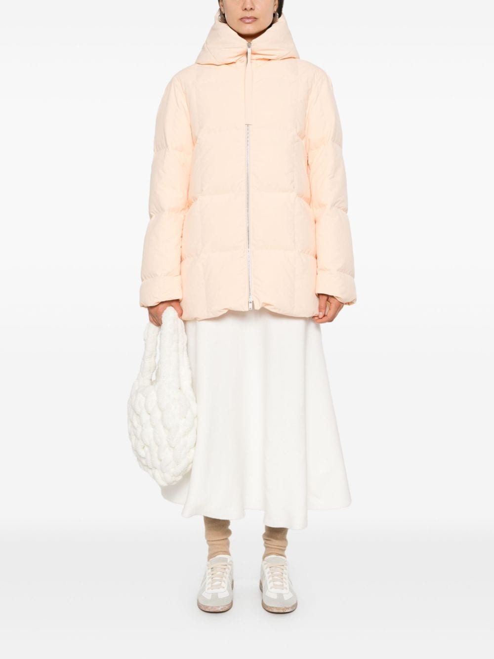 Jil Sander + quilted down jacket - Beige