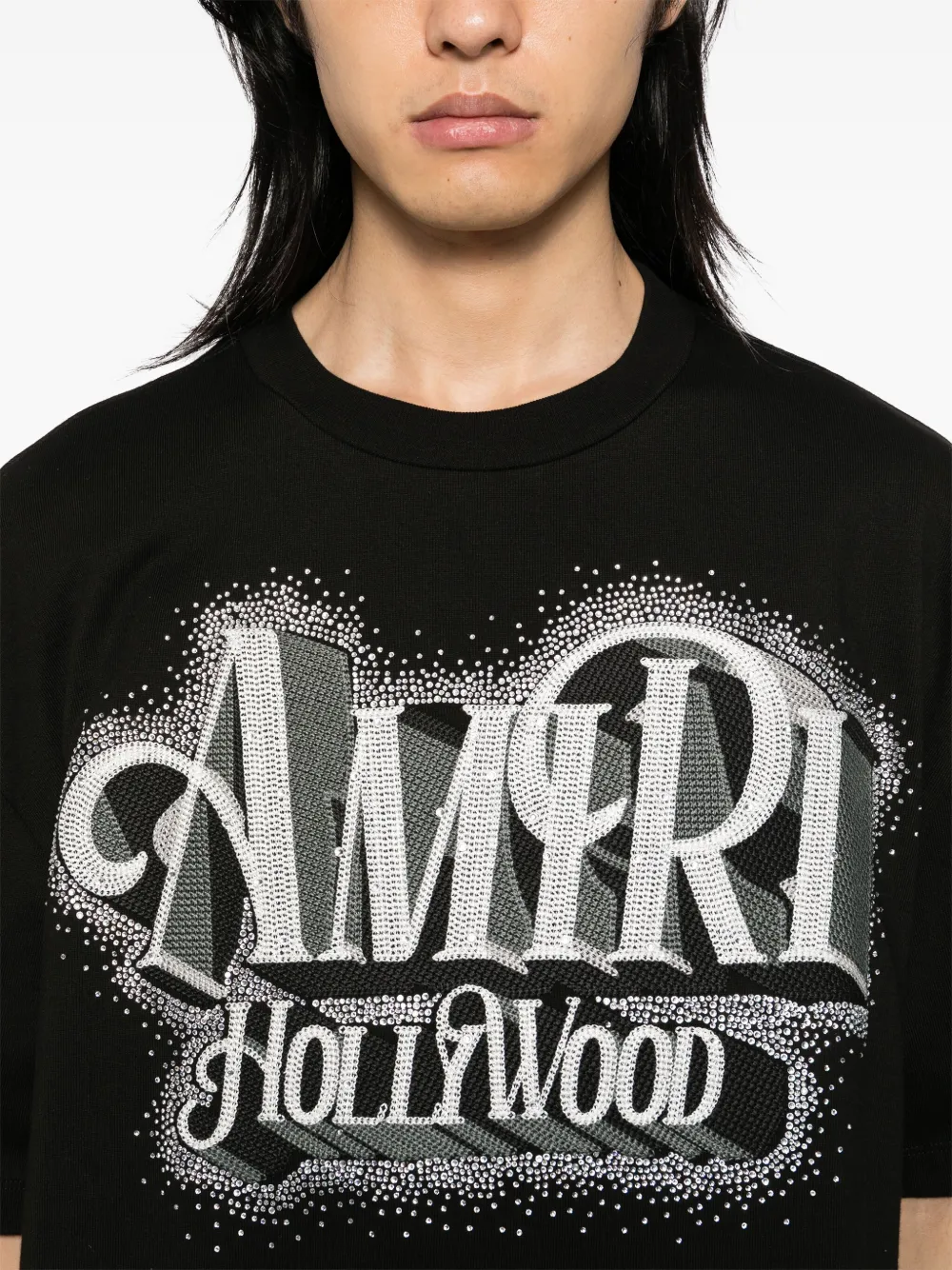 人気♦AMIRI♦hollywood ロゴTシャツ AMIRI Hollywood Tシャツ | ブラック | FARFETCH JP