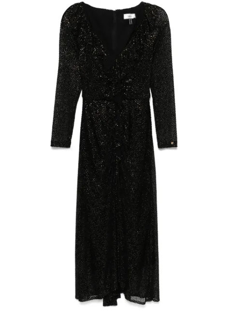 NISSA polka-dot tulle midi dress