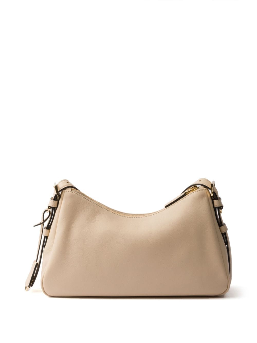 Prada Aimée medium suède schoudertas - Beige