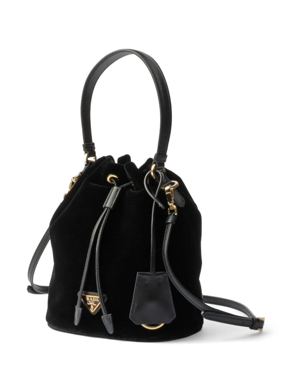 Shop Prada Re-edition Velvet Mini-bag In Schwarz