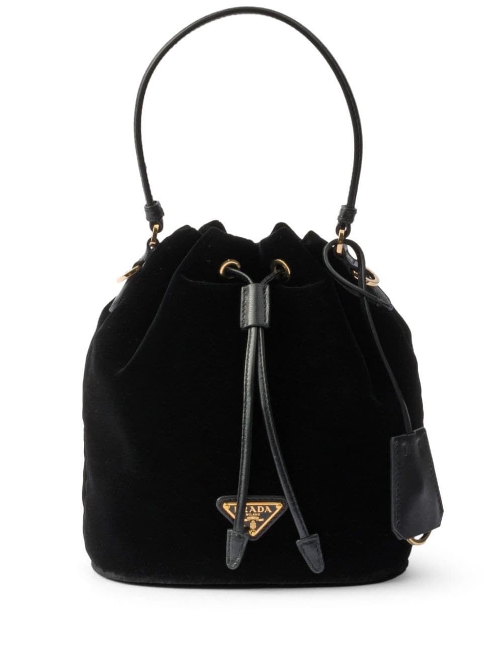 Shop Prada Re-edition Velvet Mini-bag In Schwarz