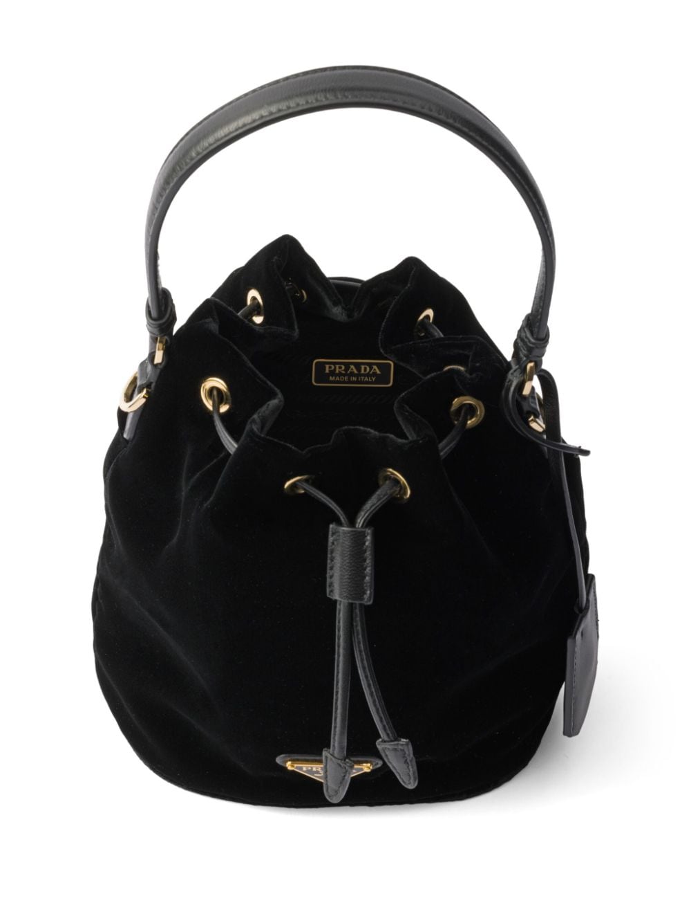 Shop Prada Re-edition Velvet Mini-bag In Schwarz