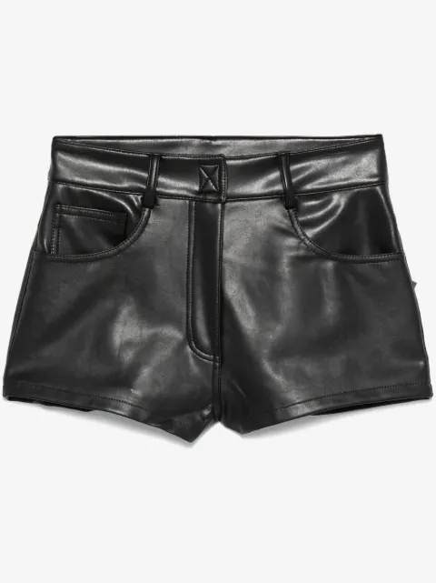 Norma Kamali faux-leather mini shorts