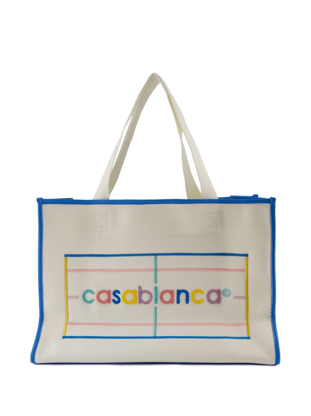 Casablanca knit tote bag - Wit