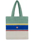 Casablanca crochet-knit tote bag - White