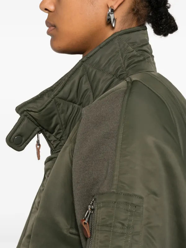 ジャケット・アウター R13 R13 ribbed-panel Bomber Jacket | Green | FARFETCH