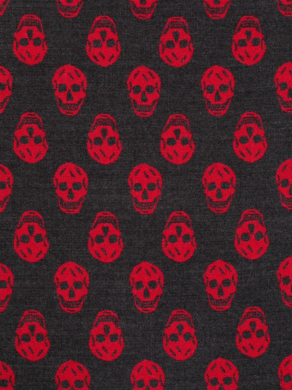 Alexander McQueen skull reversible scarf - Grijs