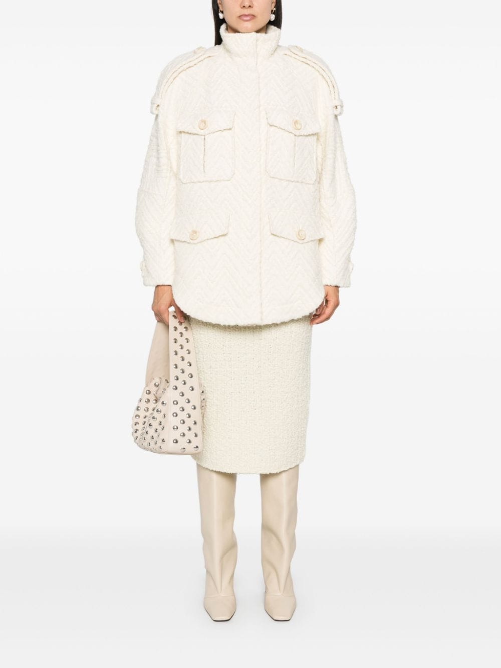 Shop Zimmermann Illustration Jacket In Neutrals