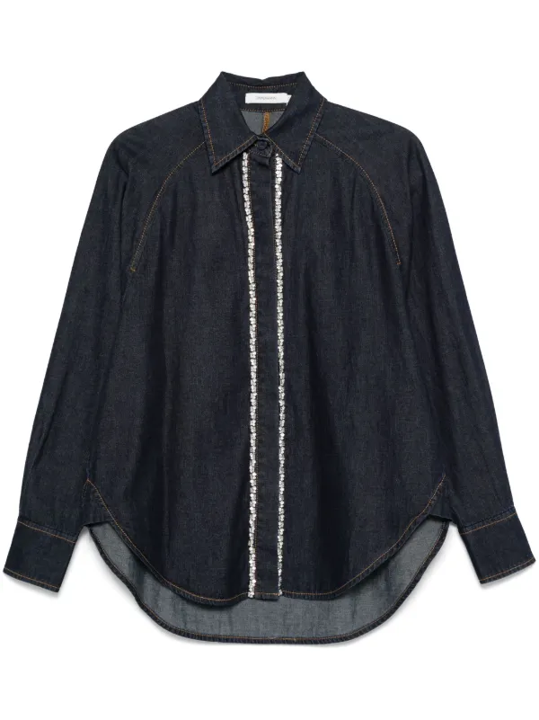 ZIMMERMANN Illustration シャツ | ブルー | FARFETCH JP