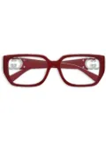 Gucci Eyewear rectangle-frame glasses - Red