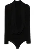 Magda Butrym cape-effect sheer bodysuit - Black