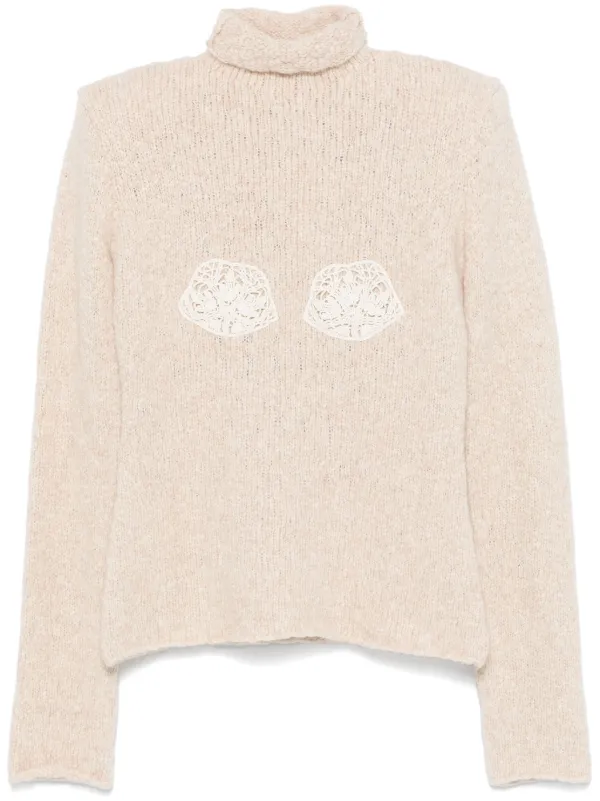 Magda Butrym Turtleneck Sweater in Neutrals