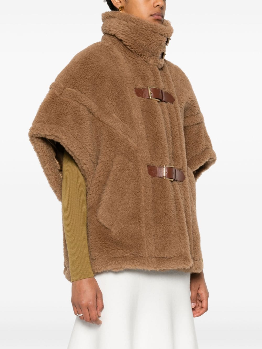 Shop Max Mara New Rodano Cape In Brown