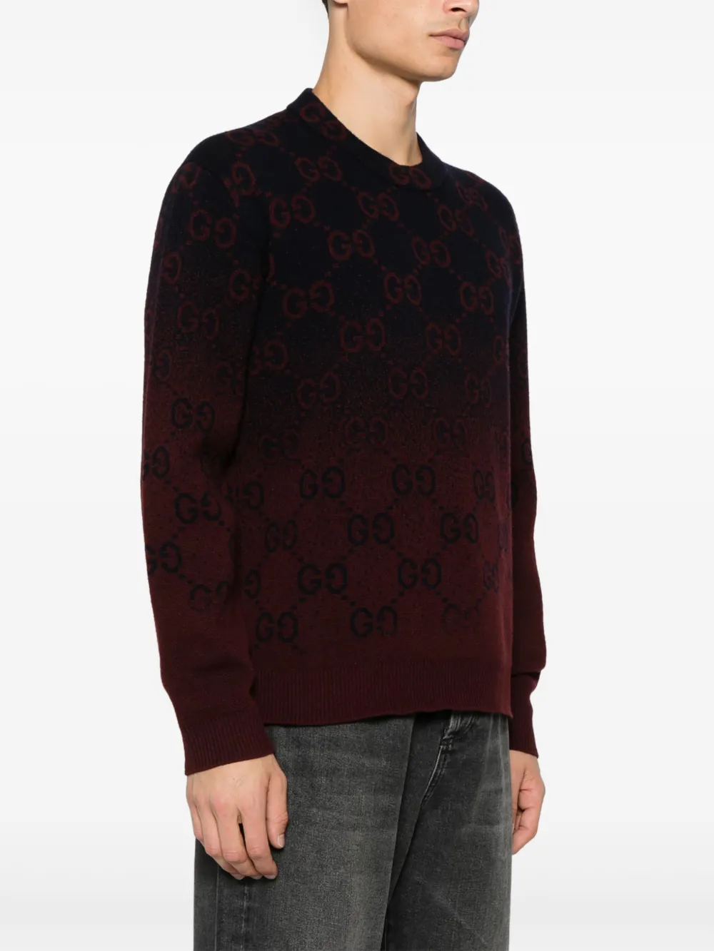 Gucci Trui met GG-degradé-jacquard Blauw