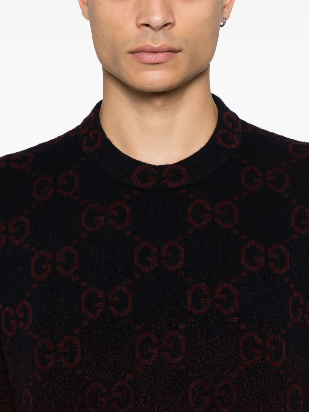 Gucci GG degradé-jacquard Sweater | Blue | FARFETCH Gucci GG degradé-jacquard Sweater | Blue | FARFETCH