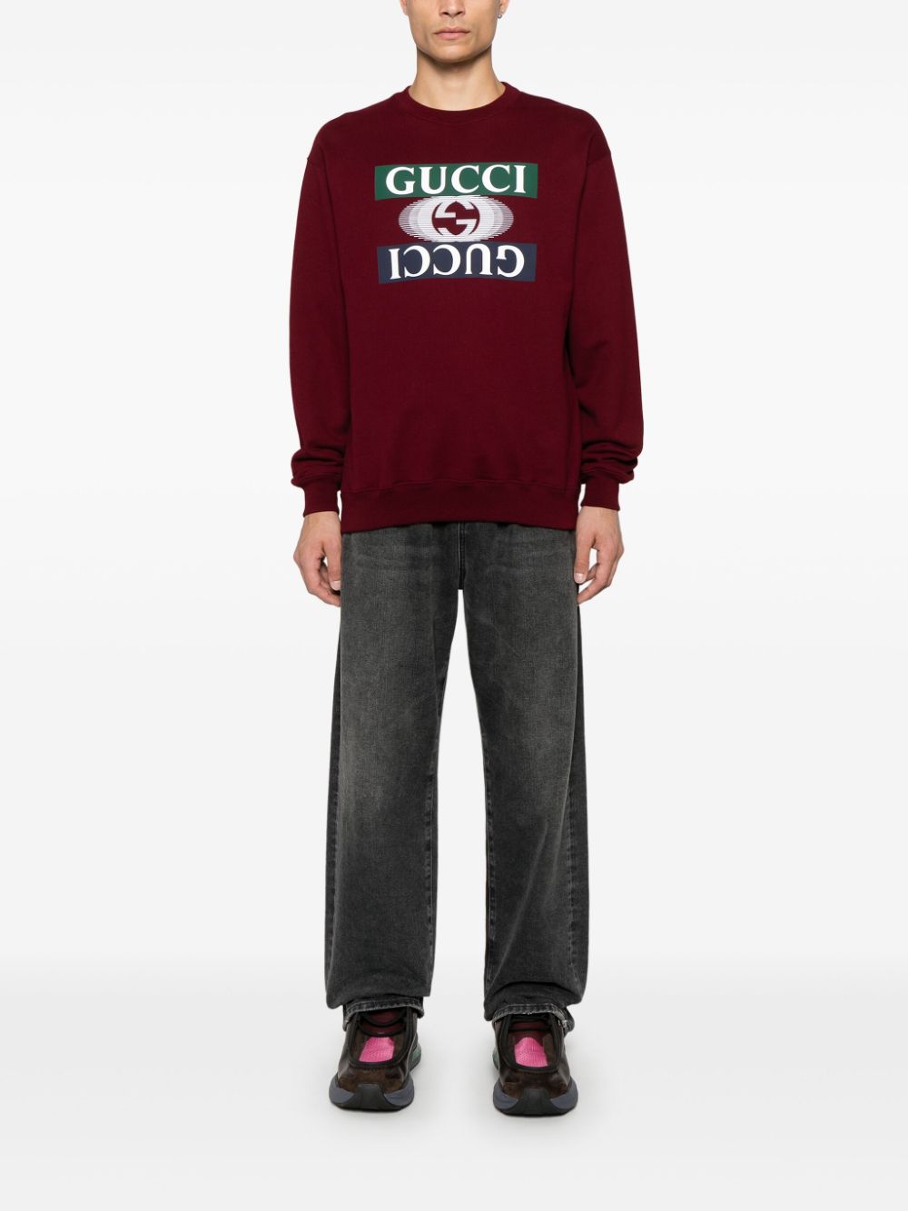 Gucci Sweater met print - Rood