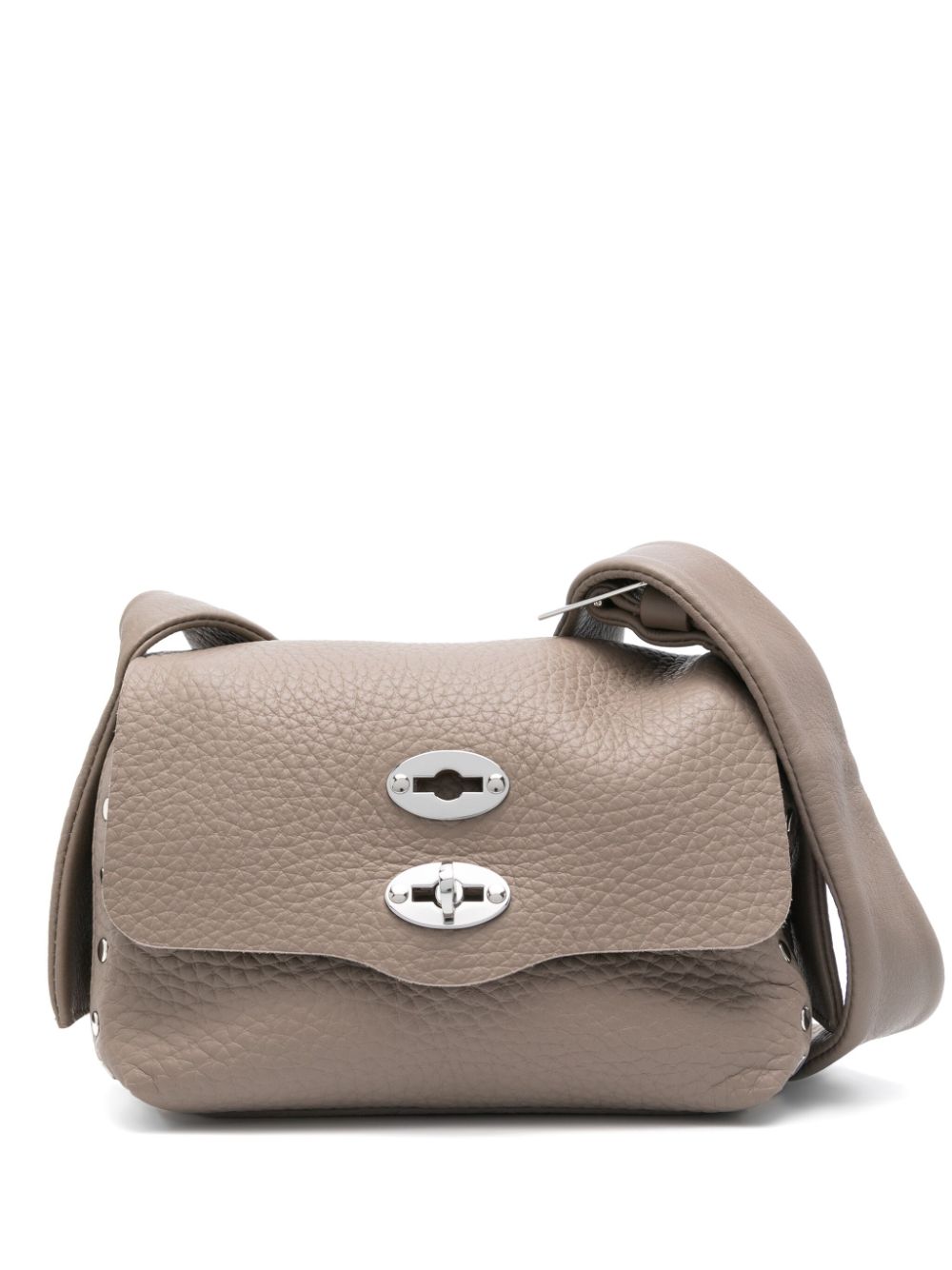 Shop Zanellato Small Postina Shoulder Bag In Grau