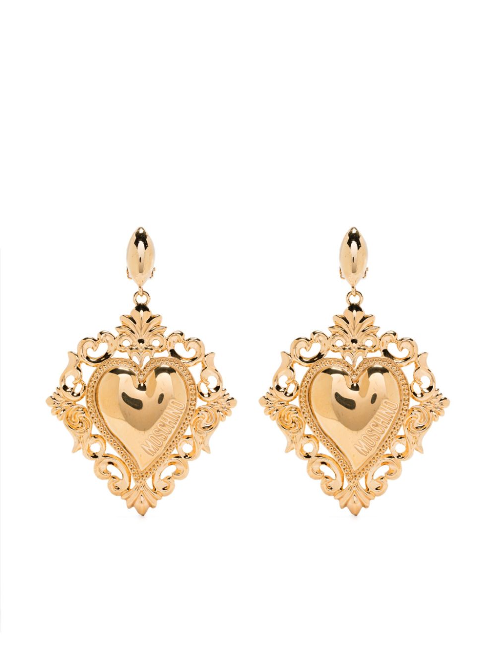 heart-motif earrings