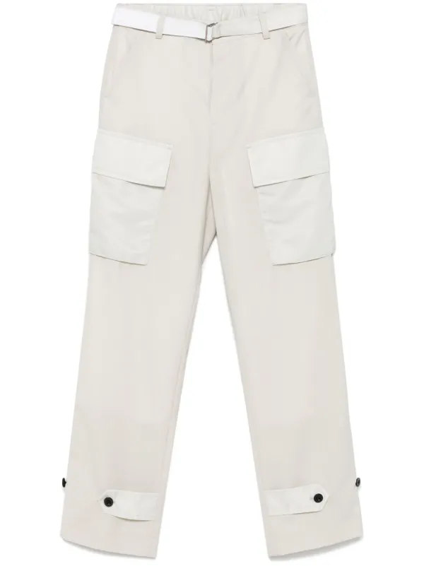Sacai ベルテッド カーゴパンツ | ニュートラル | FARFETCH JP