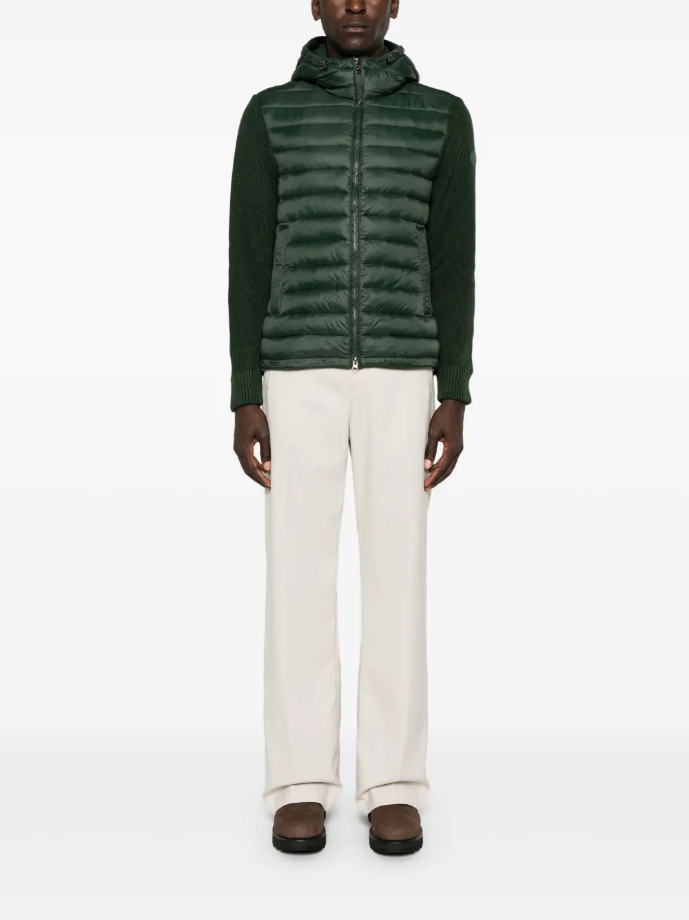 Colmar knit-sleeves puffer jacket - Groen