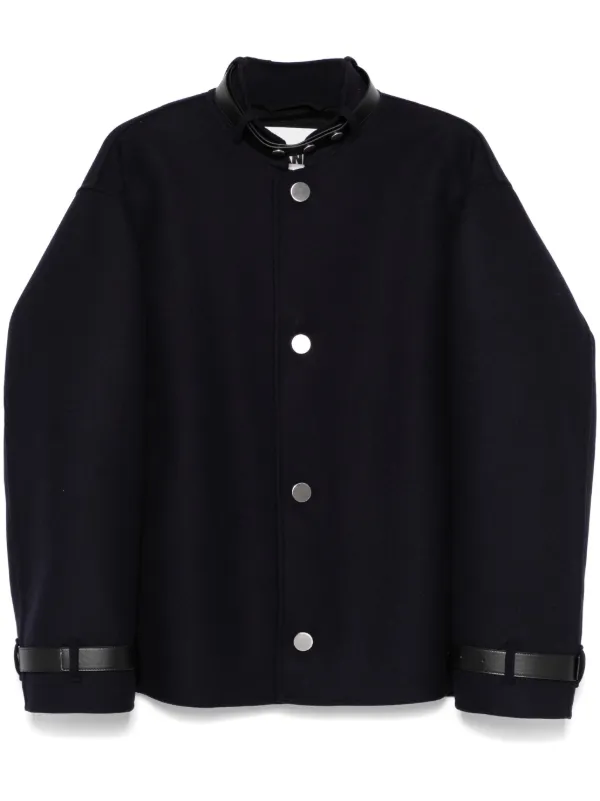 Jil Sander Wool Jacket | Blue | FARFETCH CA