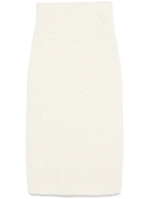 Moncler bouclé midi skirt