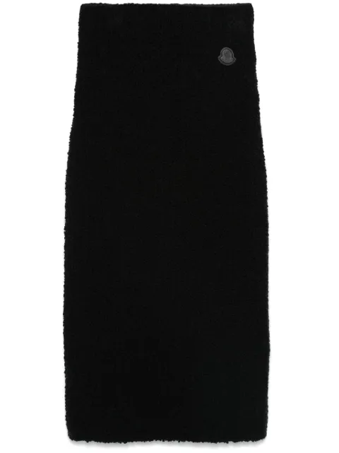 Moncler bouclé midi skirt