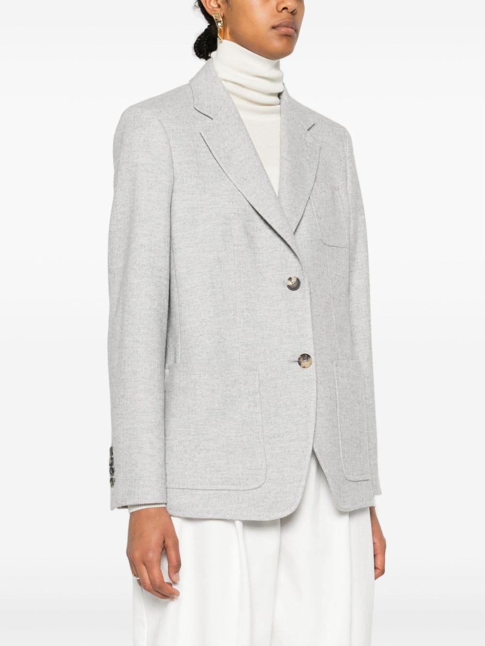 Shop Max Mara Carpi Blazer In Grey